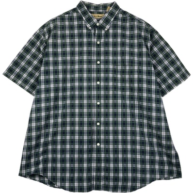 古着 ~90年代 エルエルビーン L.L.Bean シアサッカー 半袖 ボタンダウン チェックシャツ メンズXL相当 ヴィンテージ/eaa623296