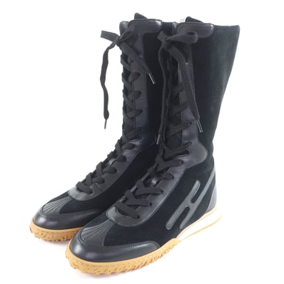 未使用品 エルメス ハイカットスニーカー レース・アップ ブラック 36