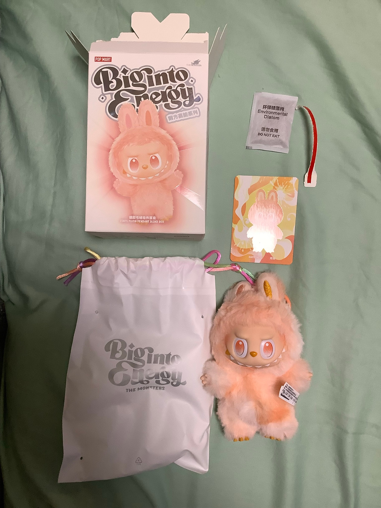 POP MART THE MONSTERS (LABUBU) Big into Energy Series Plush Pendant HAPPINESS