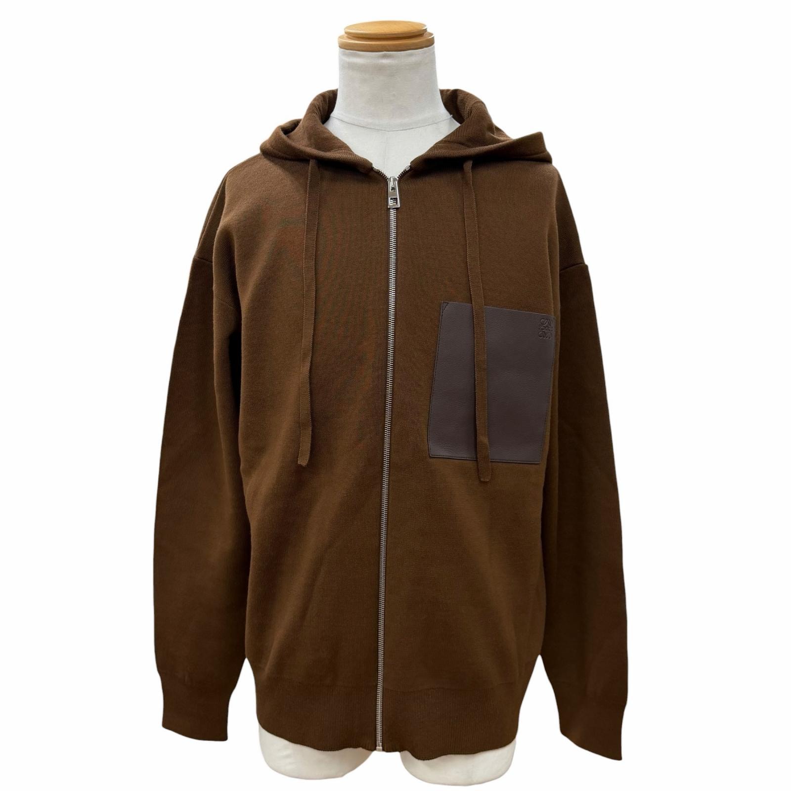 極美品 ロエベ パーカー ブラウン メンズ M H526Y16KAS