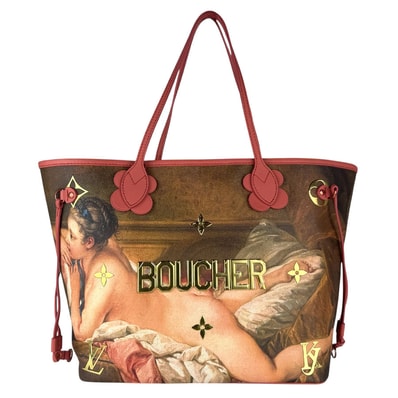 ルイ ヴィトン LOUIS VUITTON ハンドバッグ マスターズコレクション BOUCHER ネヴァーフルMM PVCコーティングキャンバス ブラウン系/ピンク ユニセックス M43357【中古】 z9064