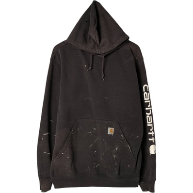 古着 カーハート Carhartt ペイント スウェットプルオーバーパーカー メンズL相当/eaa586070