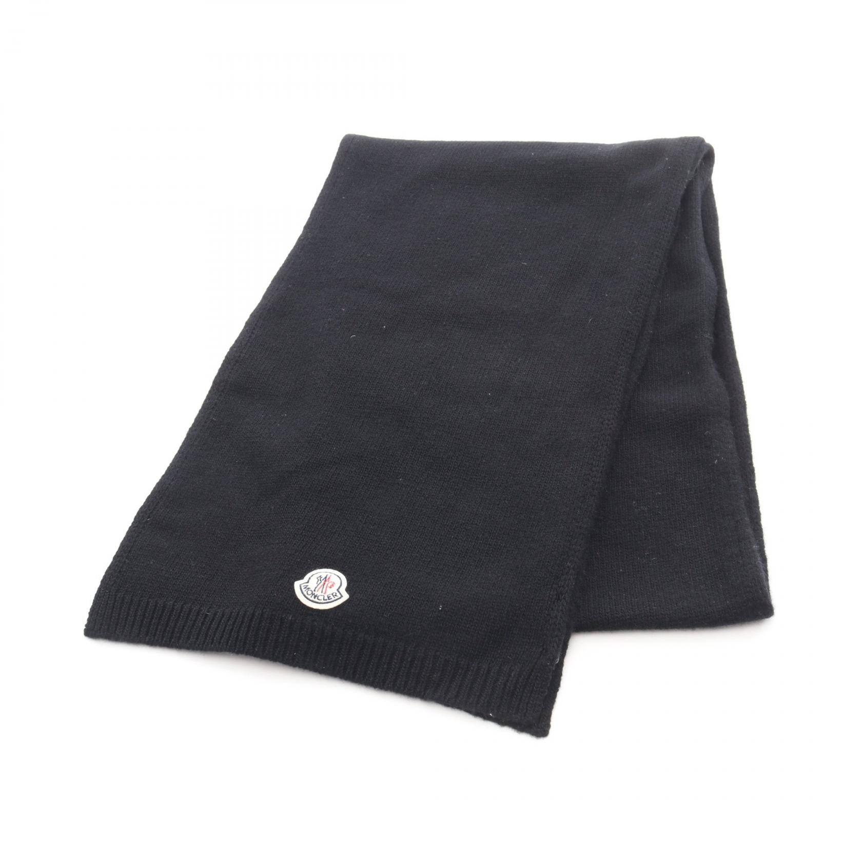 モンクレール MONCLER マフラー 衣料品 ウール メンズ レディース ブラック系 【中古】