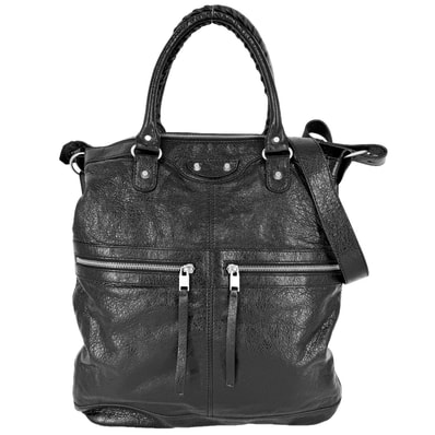 BALENCIAGA バレンシアガ 2WAY クラシックスクエア ハンドバッグ ショルダーバッグ 斜め掛け 340679 レザー ブラック 黒 シルバー金具 レディース【中古品】