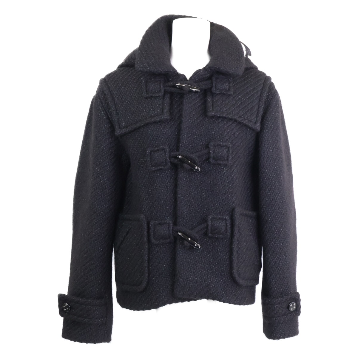 シャネル 美品 国内正規 P71170V62674 ココボタン アルパカ混 ダッフル 34