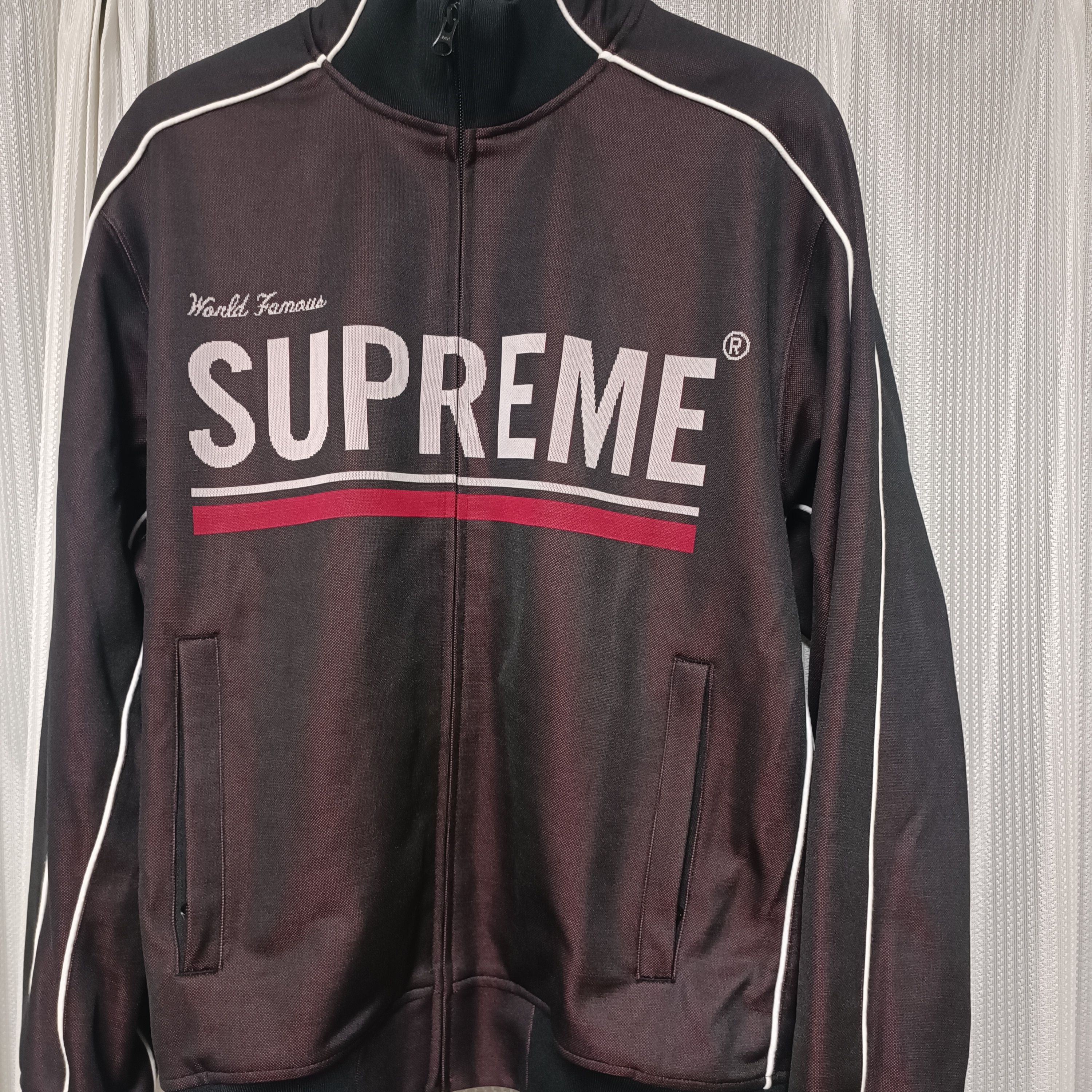 Supreme World Famous Jacquard Track Jacket "Black"