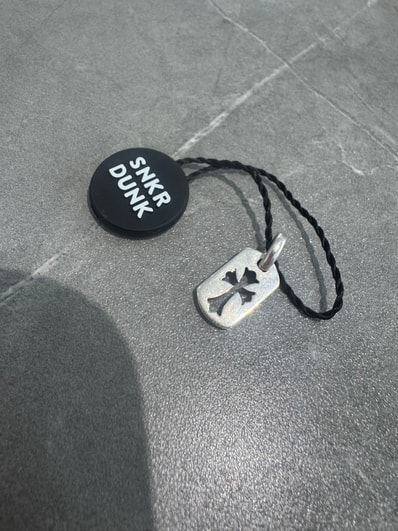 Chrome Hearts Dog Tag Tiny Cut Out Cross "Silver"