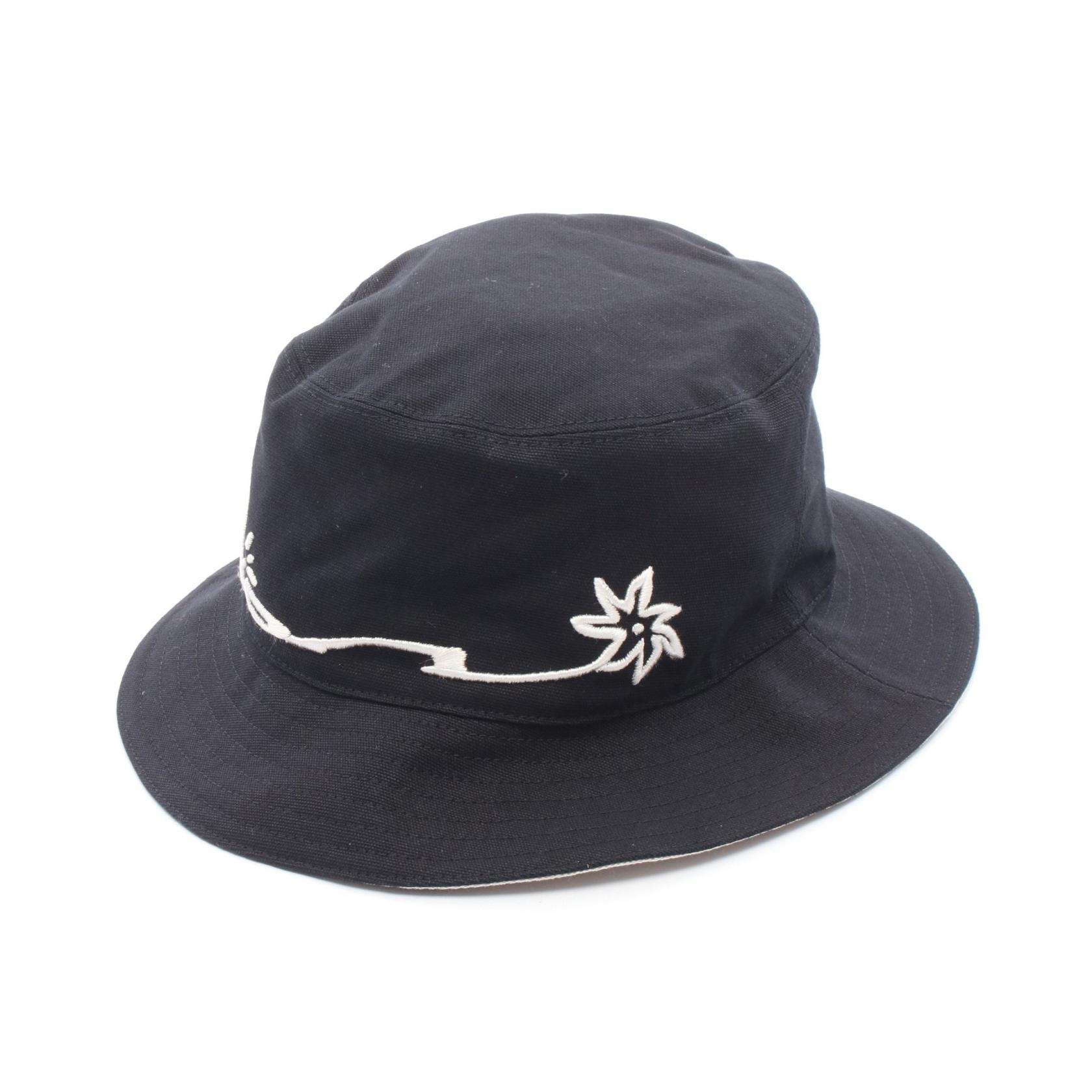 ディオール Dior DIOR × TRAVIS SCOTT CACTUS JACK ハット 帽子 コットン メンズ レディース ブラック系 【中古】