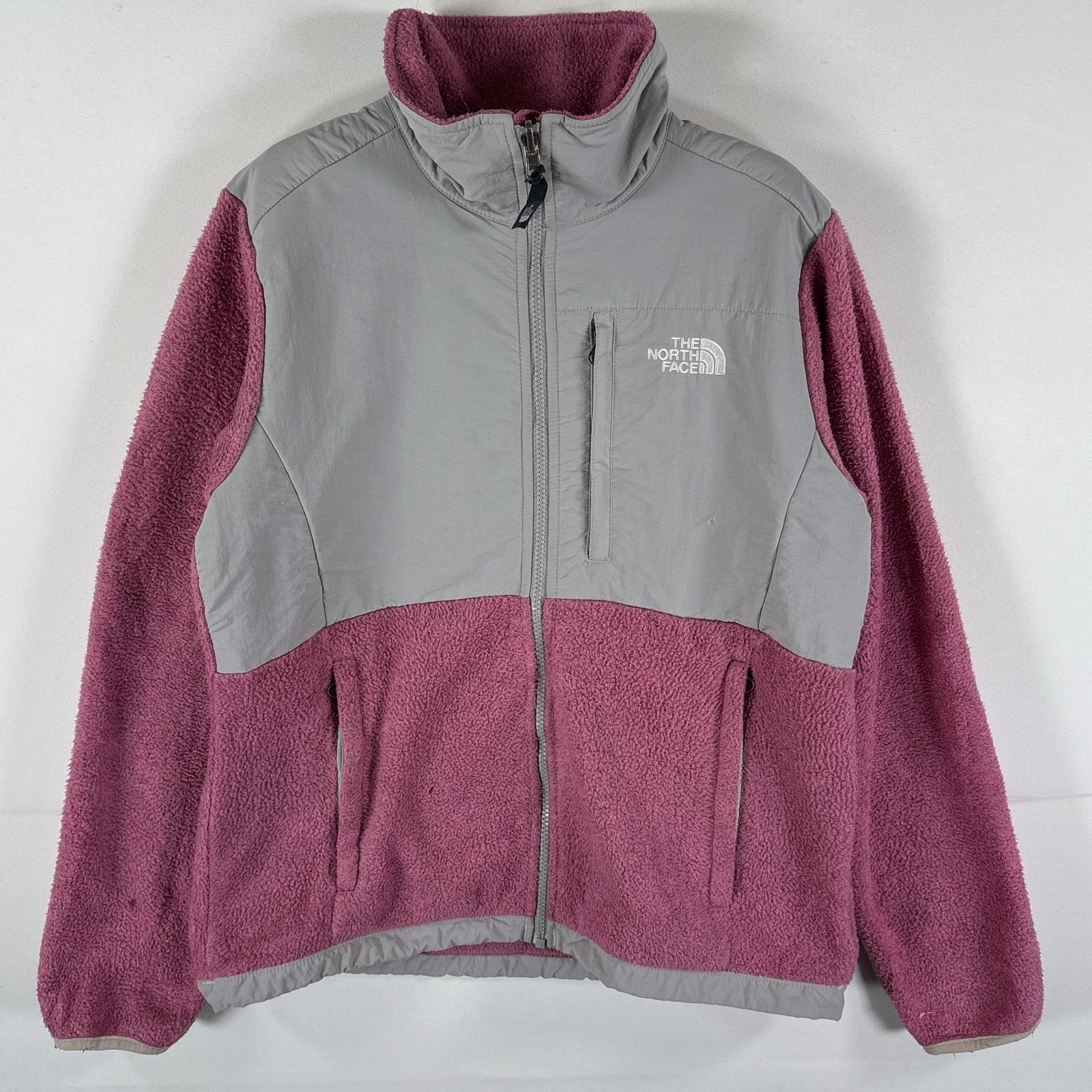 古着 ザ・ノースフェイス THE NORTH FACE フルジップフリースジャケット デナリ ワンポイントロゴ ポーラテック M  ピンク レディース