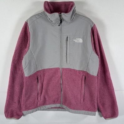 古着 ザ・ノースフェイス THE NORTH FACE フルジップフリースジャケット デナリ ワンポイントロゴ ポーラテック M ピンク レディース