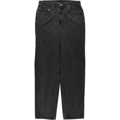 古着 00年代 リーバイス Levi's 550 RELAXED FIT ブラックデニム テーパードデニムパンツ メンズw32相当/eaa663191