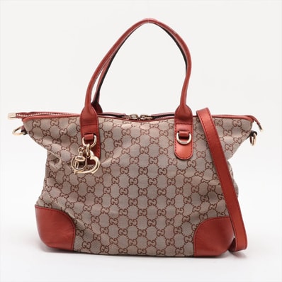 ■美品 グッチ GGキャンバスハートビット 269957 ショルダーバッグ