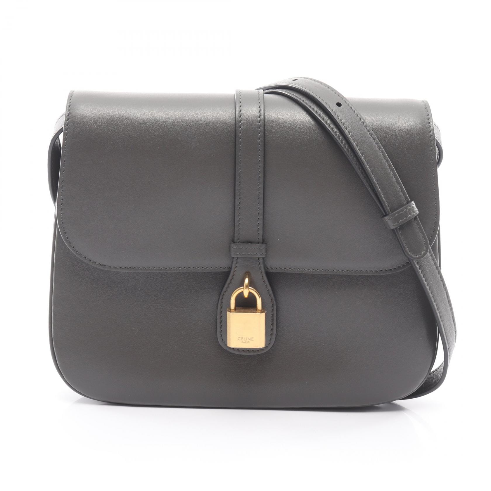 セリーヌ CELINE Medium Tabou ミディアム タブー ショルダーバッグ バッグ レザー レディース グレー系 196583DK1 【中古】