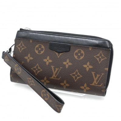 LOUIS VUITTON(ルイ・ヴィトン)ジッピー・ドラゴンヌ モノグラム・マカサー ヴィンテージ ラウンドファスナー長財布 クラッチバッグ セカンドバッグ ストラップ付き M69407【中古】