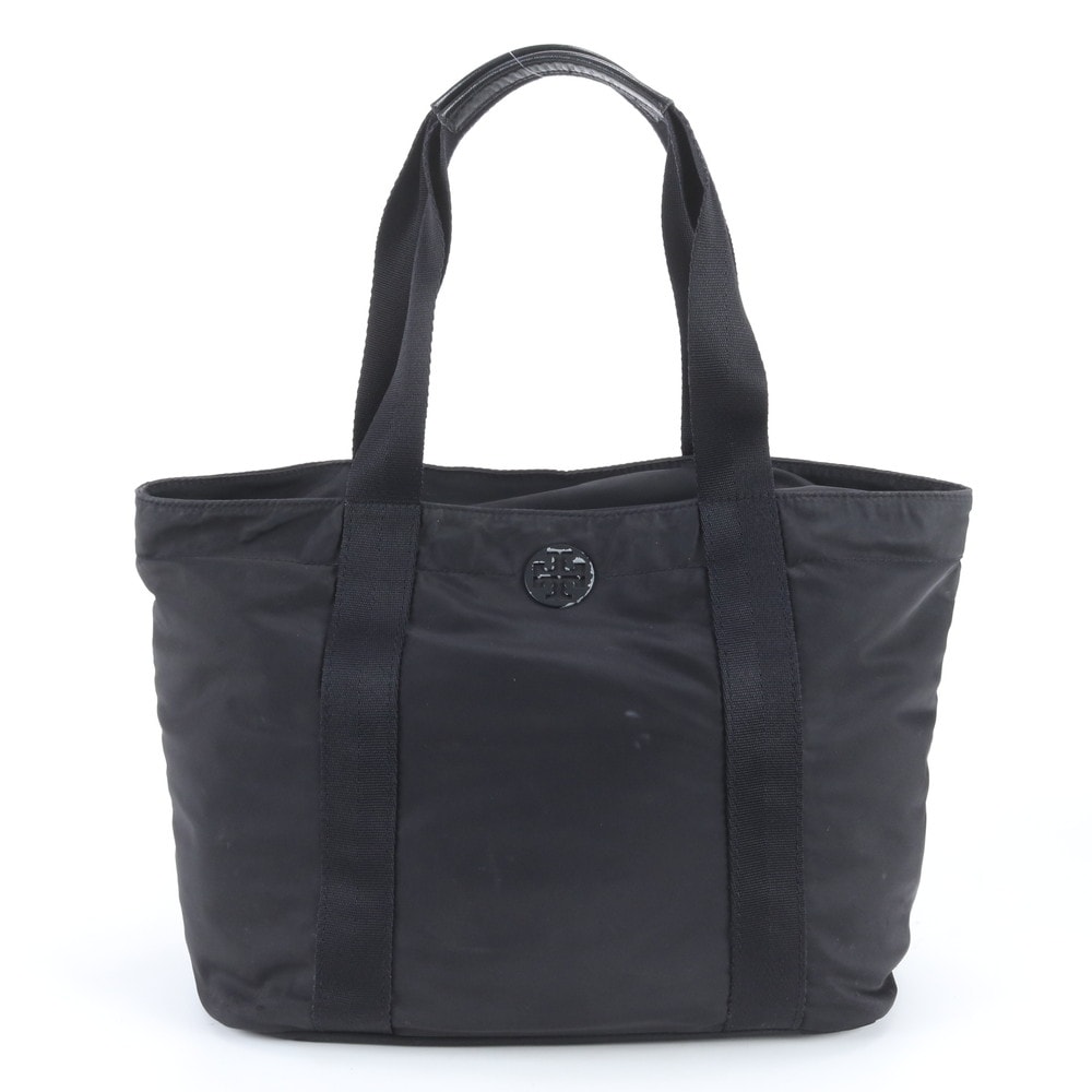 トリーバーチ ダブルT ロゴトート バッグ レザー×ナイロン