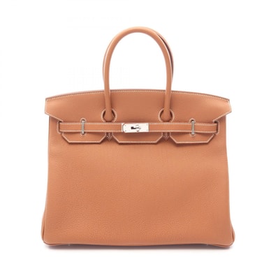 エルメス HERMES バーキン35 ハンドバッグ バッグ レザー トゴ トゴ ゴールド レディース ブラウン系 【中古】