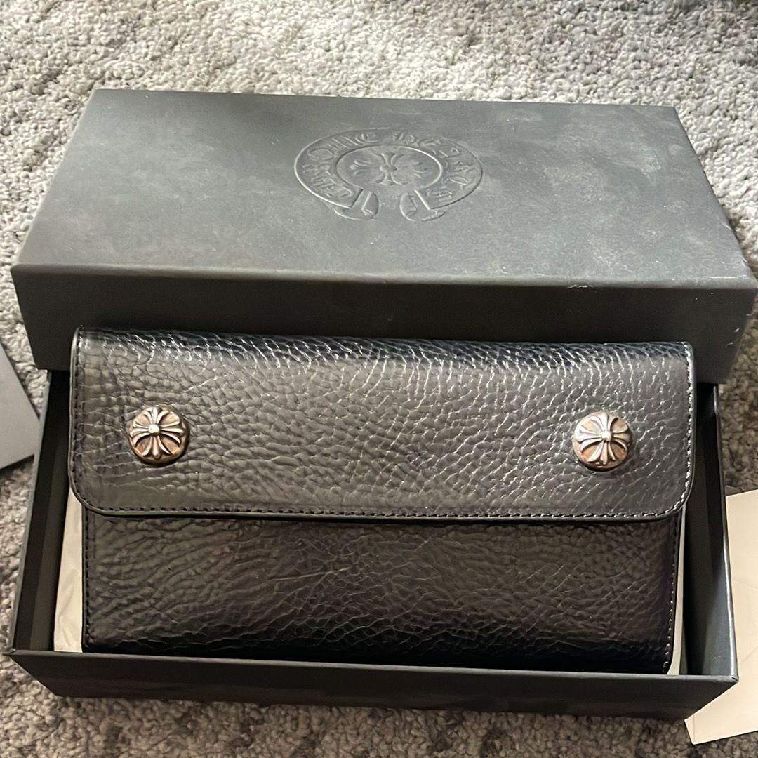Chrome Hearts Wave Wallet Leather "Black"
