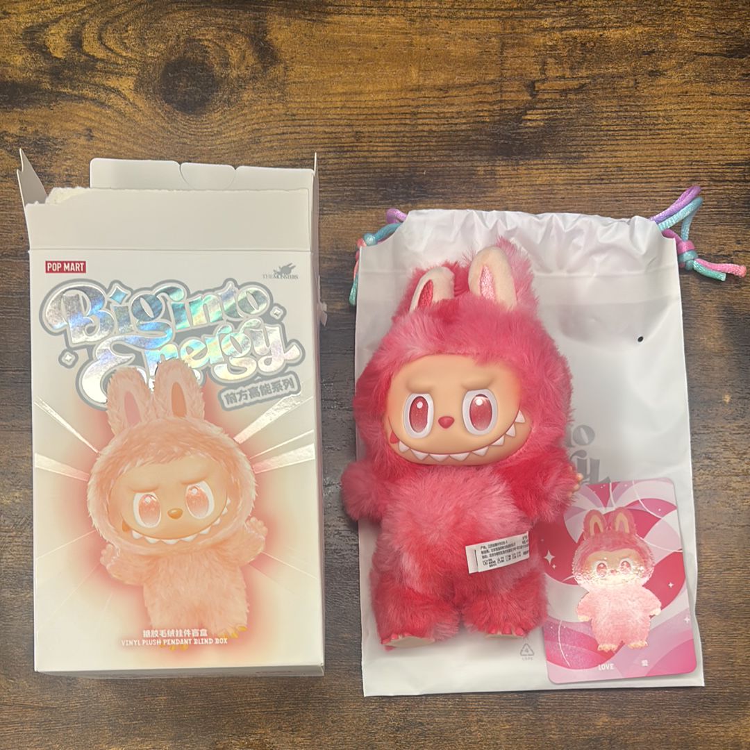 POP MART THE MONSTERS (LABUBU) Big into Energy Series Plush Pendant LOVE