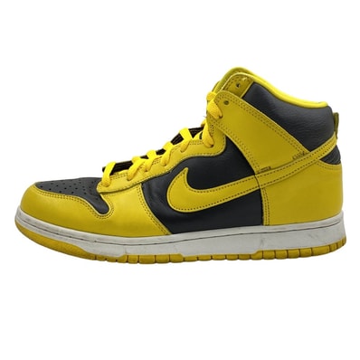 NIKE ナイキ スニーカー CZ8149-002 DUNK HIGH SP VARCITY MAIZE 【フェイクバスターズ鑑定済】ダンク ハイ バーシティメイズ ハイカット スニーカー イエロー系 ブラック系 26.5cm【中古】