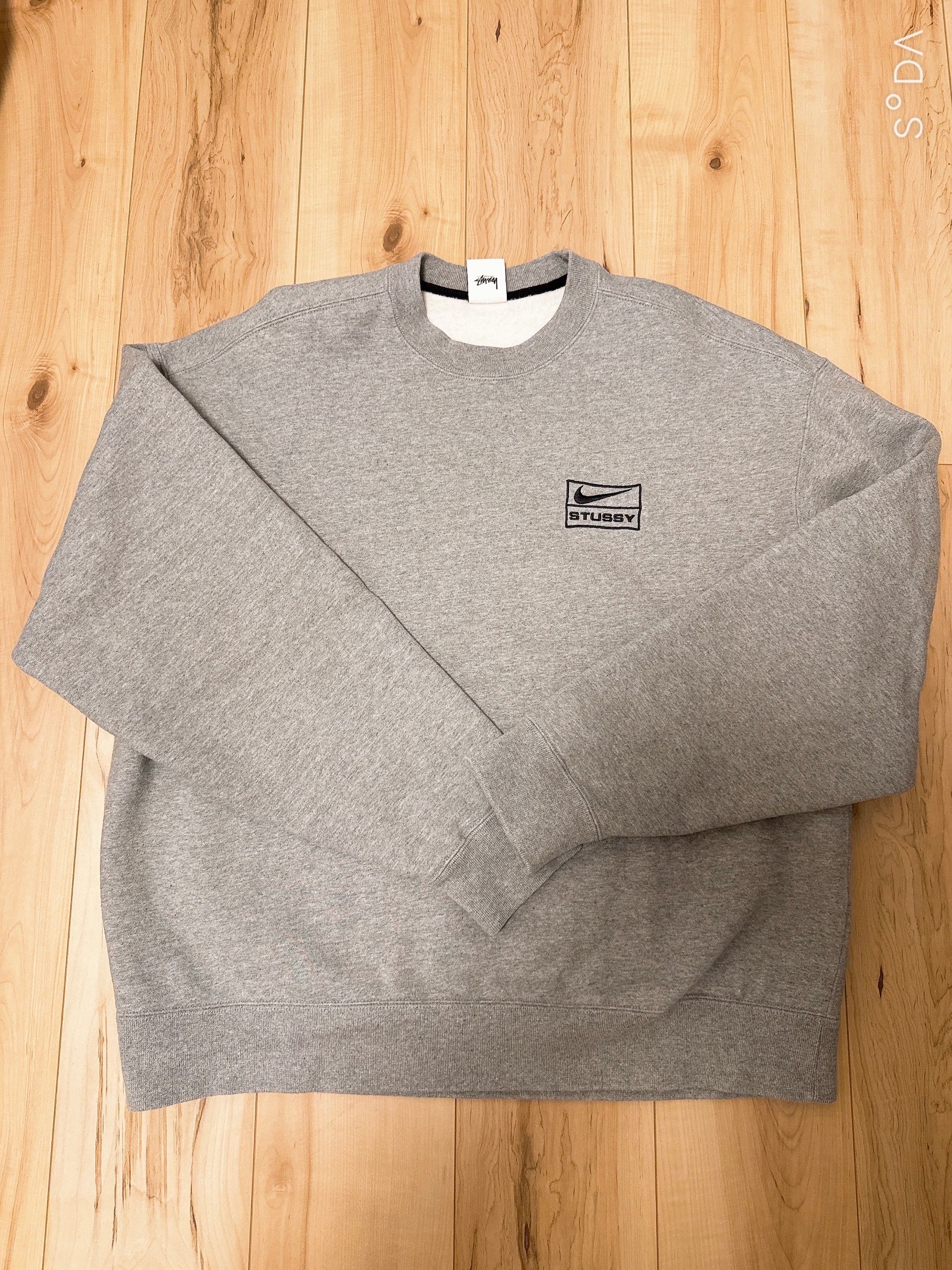 Stussy x Nike Fleece Crew (US Size) "Grey" DO9337-063