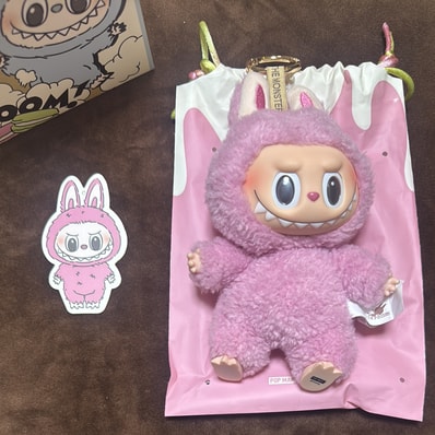 POP MART THE MONSTERS (LABUBU) Exciting Macaron Plush Series LYCHEE BERRY