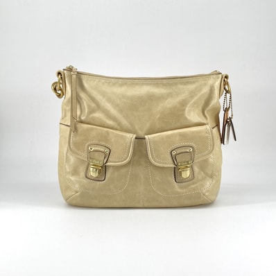 COACH(コーチ) ポピースウィングホーボー レザー 19768 ショルダーバッグ ベージュ