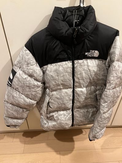 Supreme x The North Face Nuptse Jacket "White Paper Print"