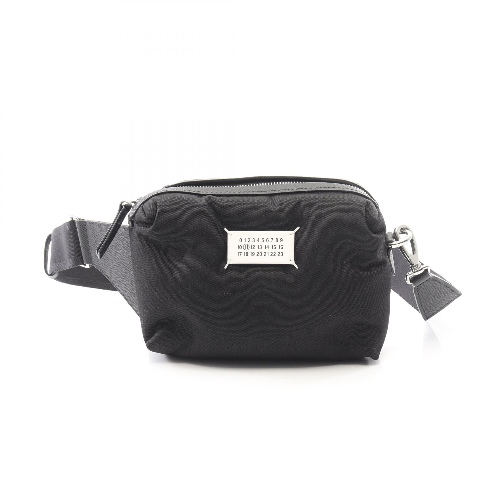 メゾン マルジェラ Maison Margiela グラムスラム スモール ショルダーバッグ ウエストバッグ ボディバッグ バッグ レザー ナイロンキャンバス メンズ レディース ブラック系 SB2WG0011P1511T8013 【新品】