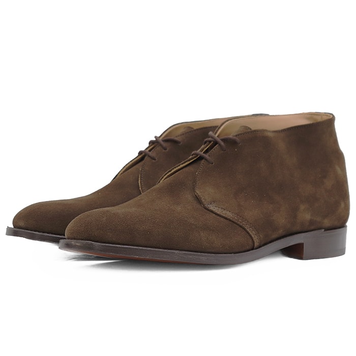 【極美品】Tricker's トリッカーズ チャッカブーツ サイズ UK10.5 メンズ Guildford ギルフォード スウェード レースアップ シューズ 革靴 袋付属 ダークブラウン 茶色 英国製