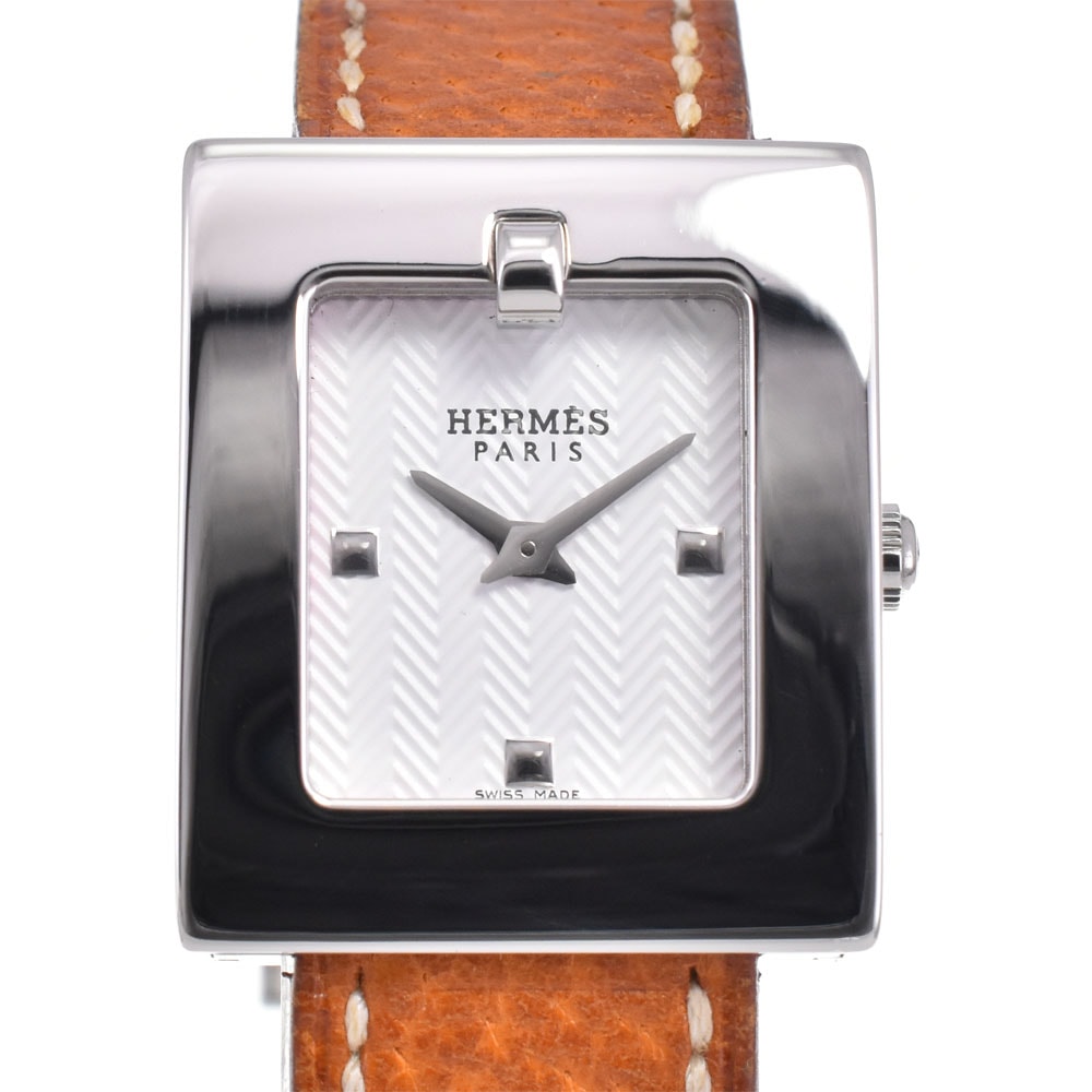 値下 エルメス HERMES BE1.110 ベルトウォッチ クォーツ レディース 良品 □#144410