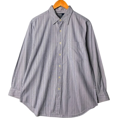 古着 ラルフローレン Ralph Lauren POLO by Ralph Lauren ANDREW CLASSIC FIT 長袖 ストライプシャツ メンズL相当/eaa584218