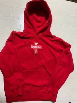 Supreme Cross Box Logo Hooded Sweatshirt "Red"