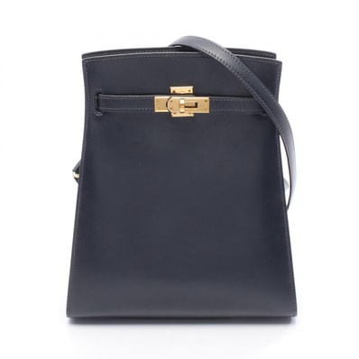 エルメス HERMES ケリースポーツPM ブルーインディゴ ショルダーバッグ バッグ カーフ(牛革) ボックスカーフ ○S刻印(1989年製造) レディース ネイビー系 011099CC 【中古】