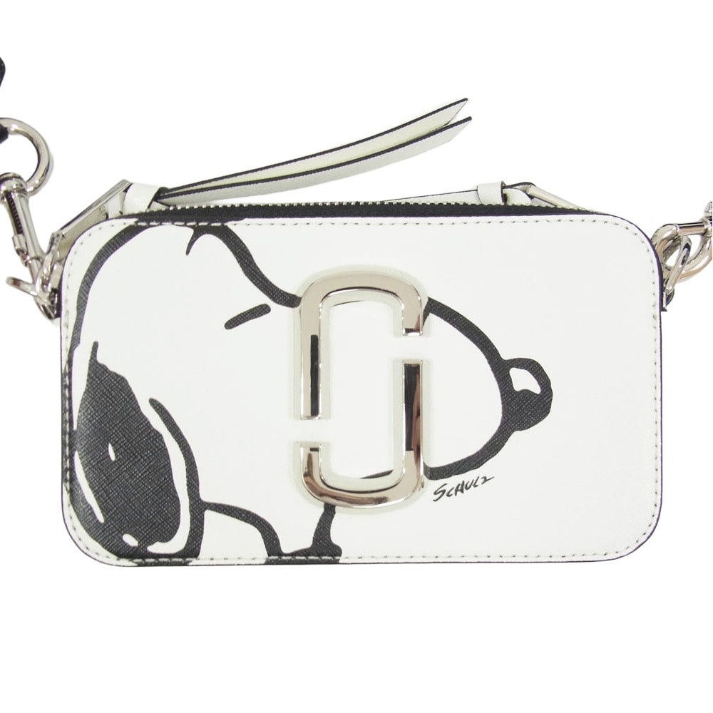 MARC JACOBS マークジェイコブス ショルダーバッグ M0016815-164 × PEANUTS SNAPSHOT ピーナッツ スナップショット カメラバッグ スヌーピー ショルダーバッグ ホワイト系【中古】