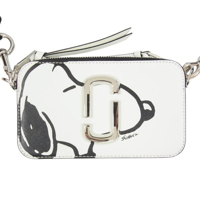 MARC JACOBS マークジェイコブス ショルダーバッグ M0016815-164 × PEANUTS SNAPSHOT ピーナッツ スナップショット カメラバッグ スヌーピー ショルダーバッグ ホワイト系【中古】