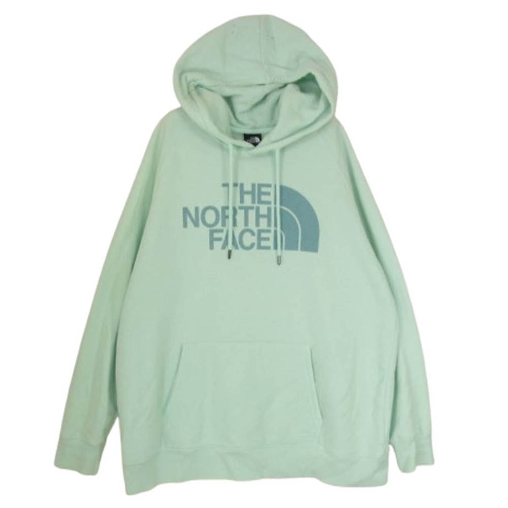 THE NORTH FACE ノースフェイス パーカー 721435 ロゴプリント プルオーバーパーカー ライトグリーン系 XL【中古】