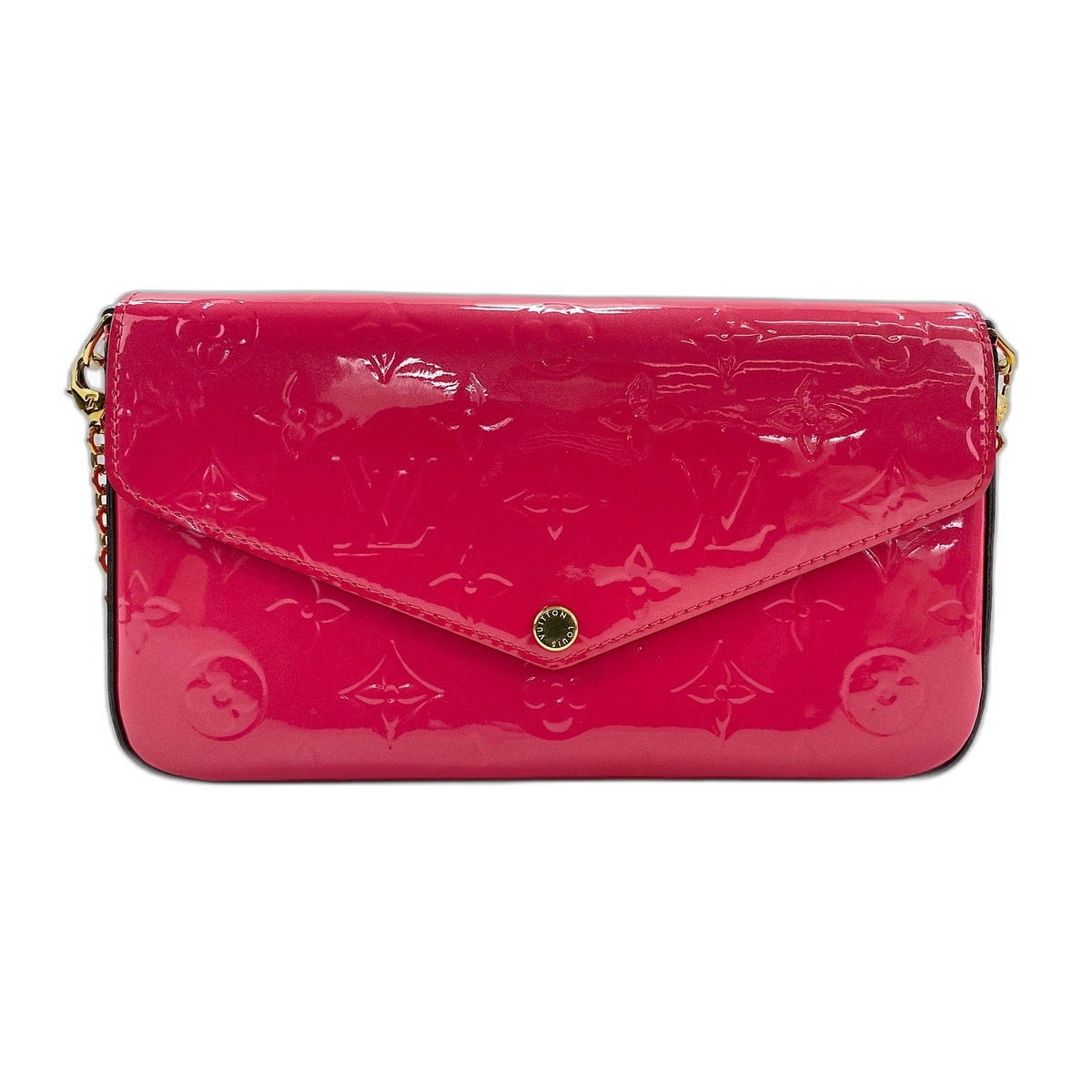 ヴィトン LV フェリーチェ ポシェットウォレット ショルダーバッグ ヴェルニ【中古】
