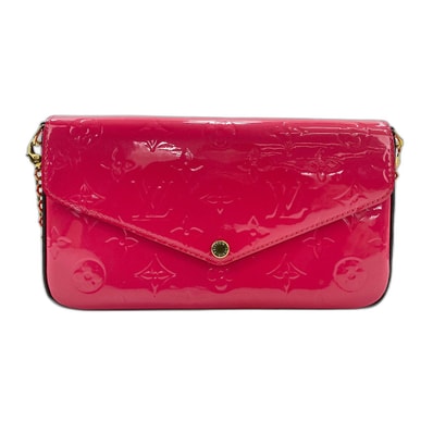 ヴィトン LV フェリーチェ ポシェットウォレット ショルダーバッグ ヴェルニ【中古】