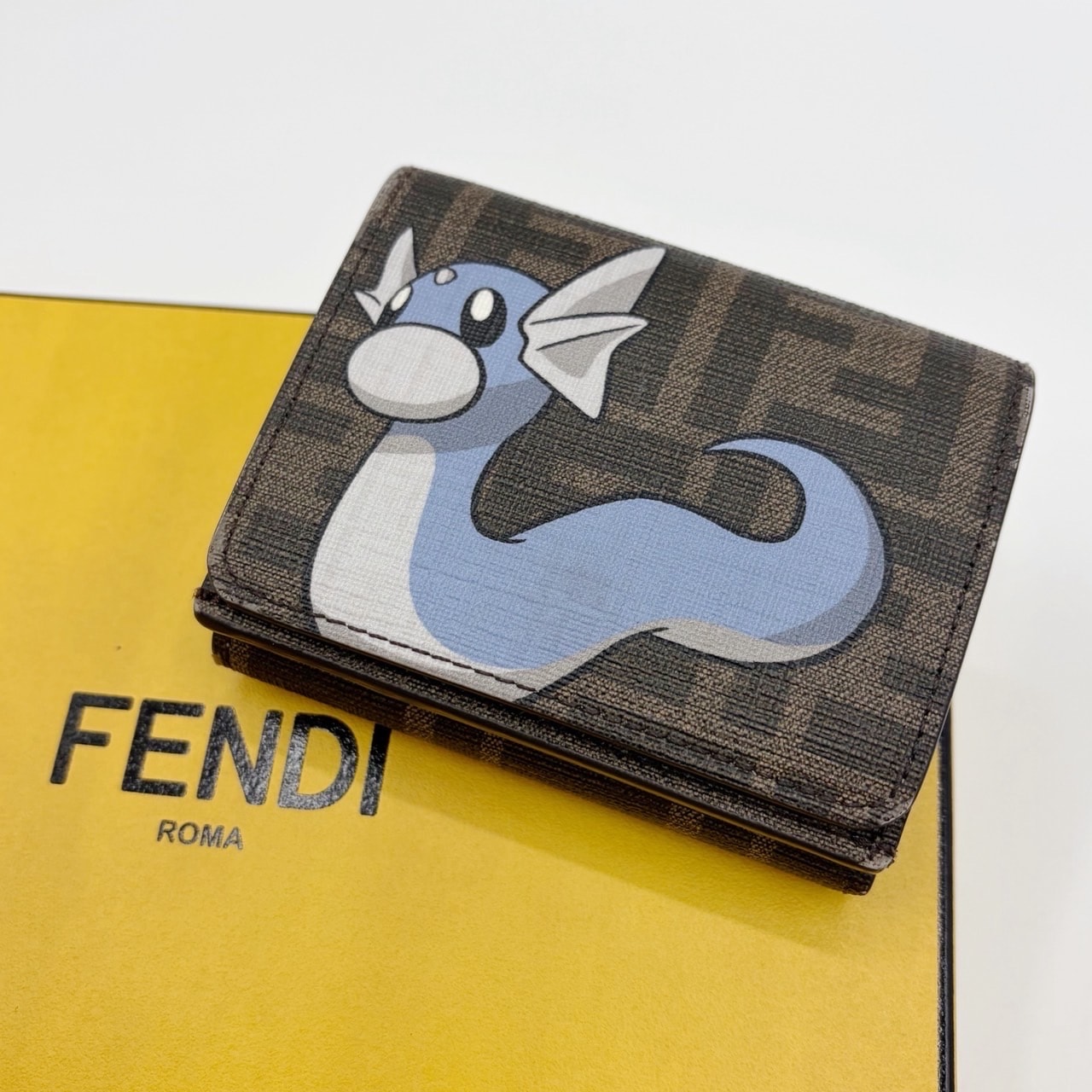 Pokemon x Fragment x FENDI Dratini Wallet FF Fabric "Brown"