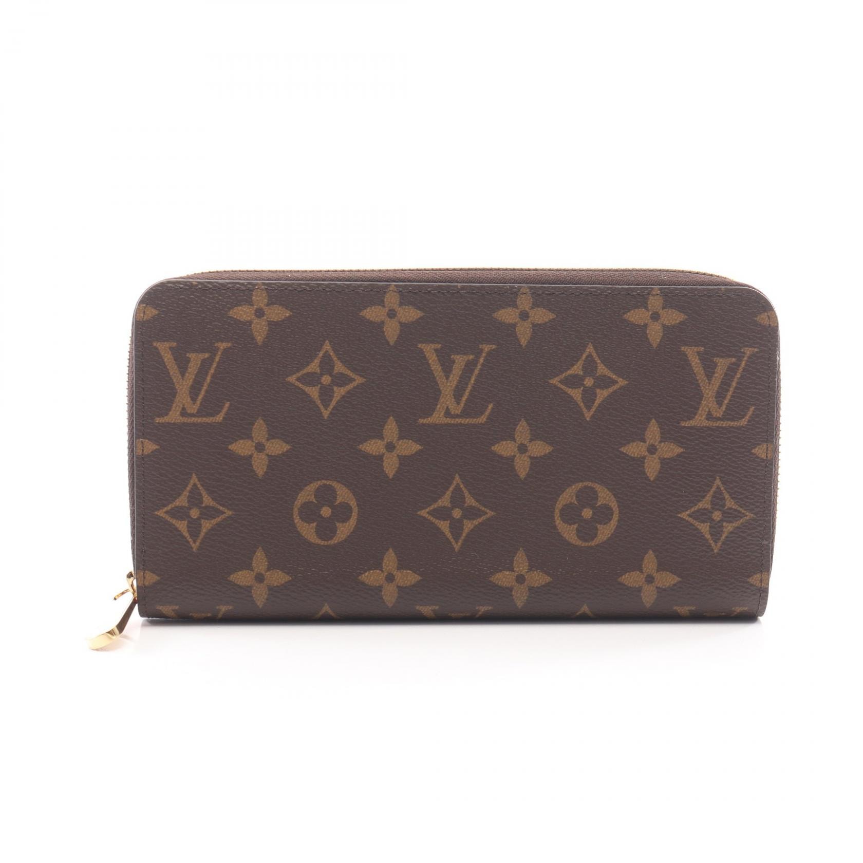 ルイ・ヴィトン LOUIS VUITTON ジッピーウォレット ラウンド長財布 財布 PVCコーティングキャンバス PVC モノグラム コクリコ レディース ブラウン系 / レッド系 M41896 【中古】
