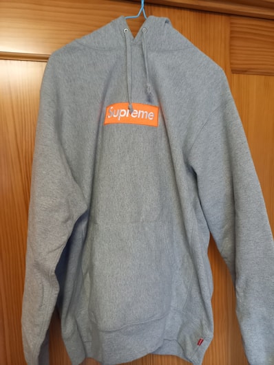 Supreme Box Logo Hooded Sweatshirt "Hether Grey" (17FW)