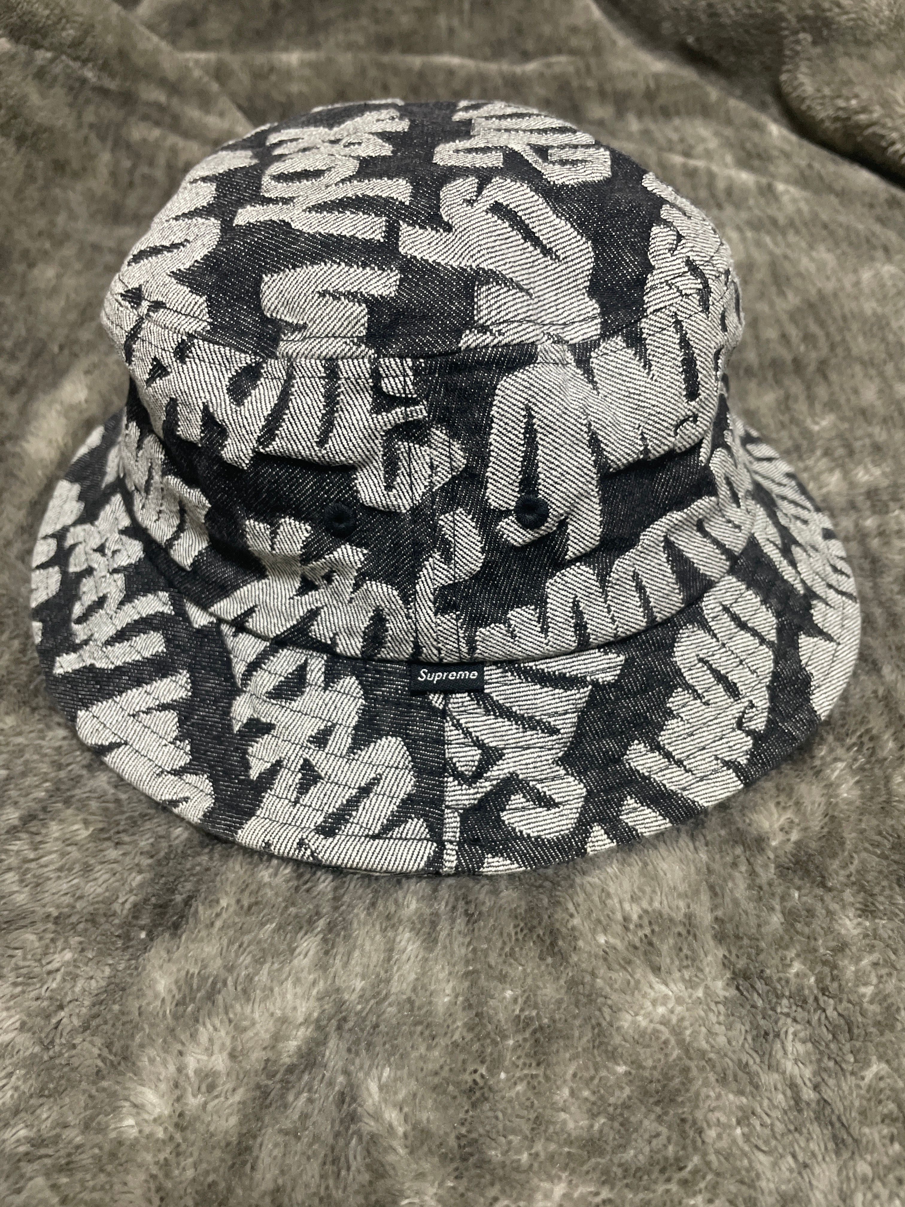 Supreme Fat Tip Jacquard Denim Crusher "Black"