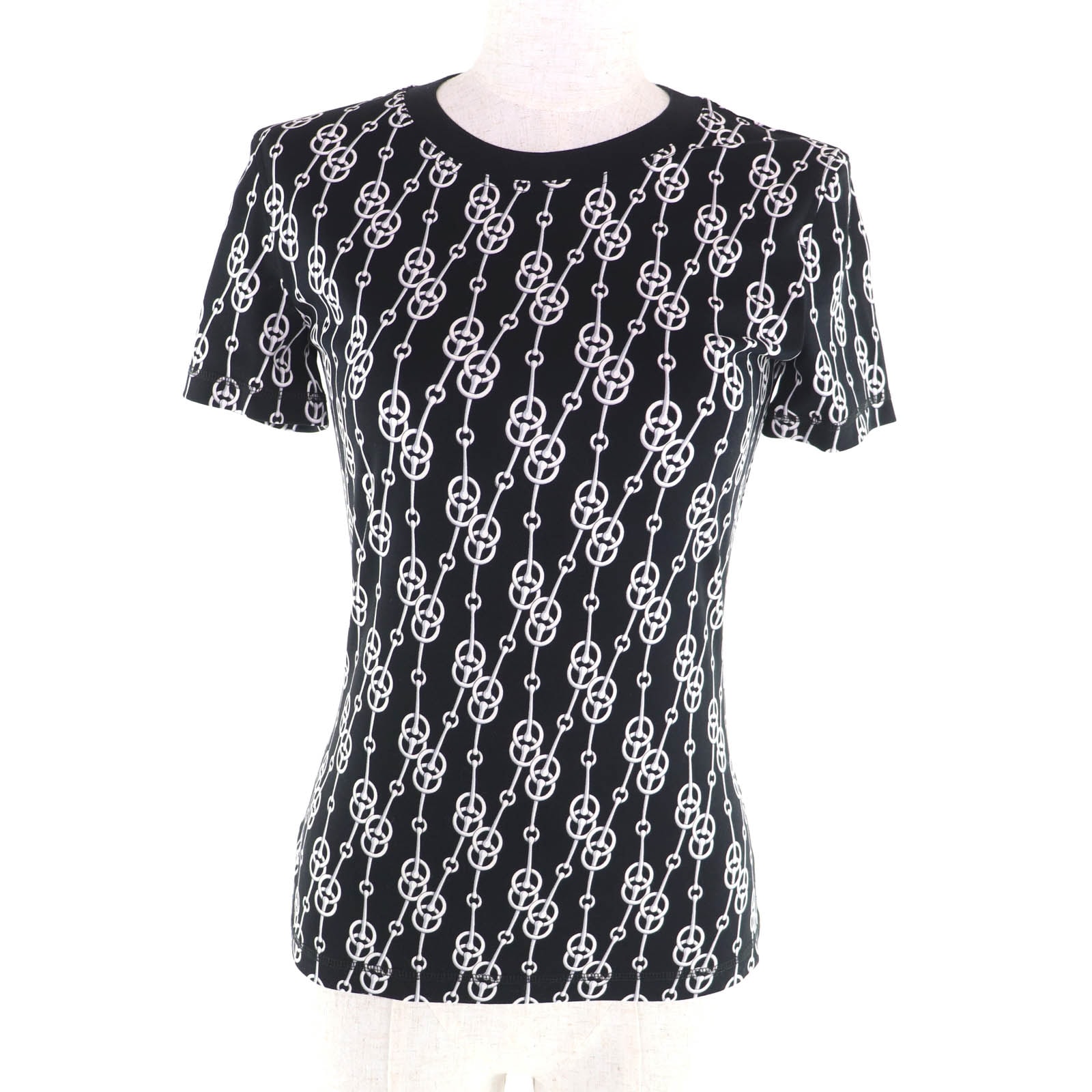 極美品 エルメス 半袖Tシャツ ブラック レディース 34 2E4600DG