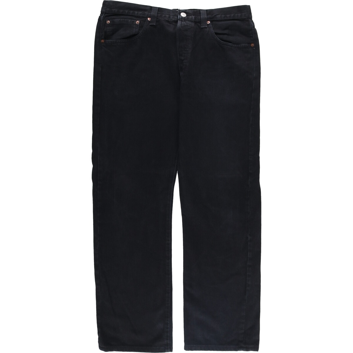 古着 リーバイス Levi's 501 STRAIGHT LEG BUTTON-FLY ブラックデニム ストレートデニムパンツ メンズw35相当/eaa588179