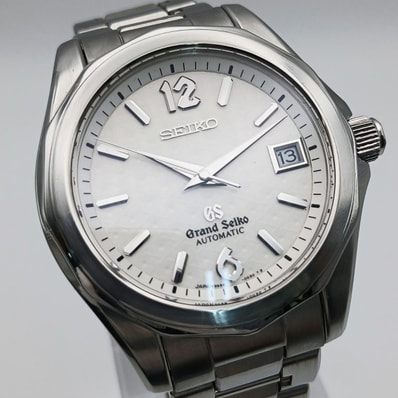 SEIKO セイコー グランドセイコー メカニカル デイト 自動巻き 38mm 腕時計 SBGR017 ステンレススチール シルバー ホワイト 【中古】