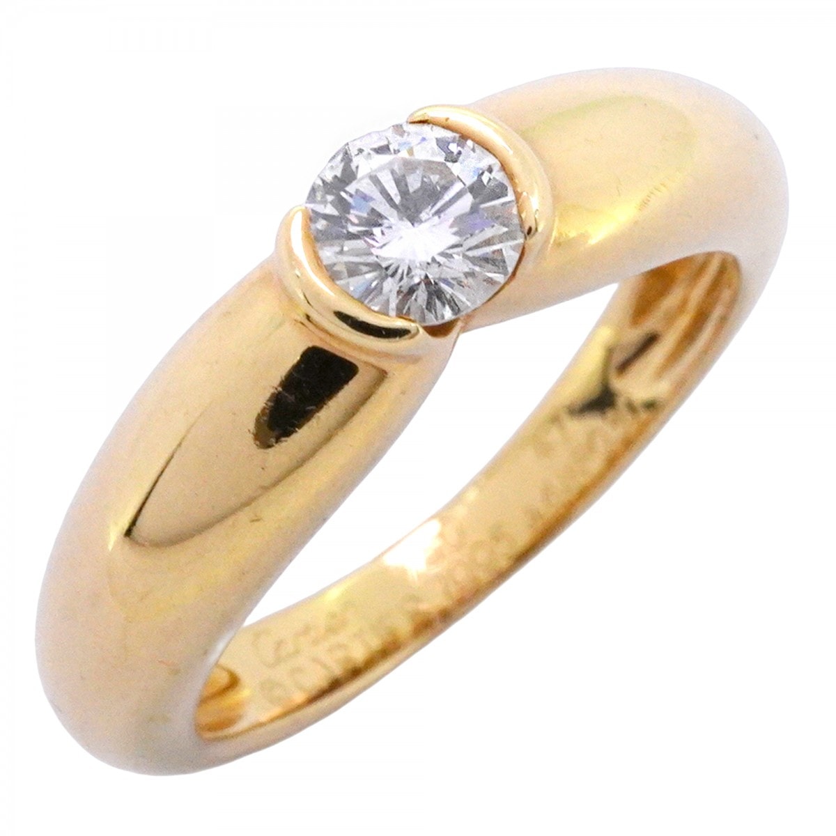 【6jdb0408-33】カルティエ リング シェリー 1PD K18YG イエローゴールド ダイヤモンド 0.30ct #47【中古】レディース