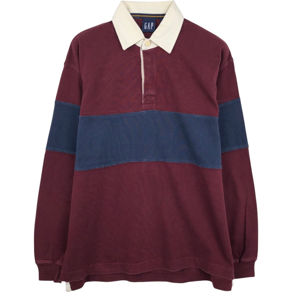 古着 90~00年代 ギャップ GAP 長袖 ラガーシャツ メンズS相当 ヴィンテージ/eaa650990