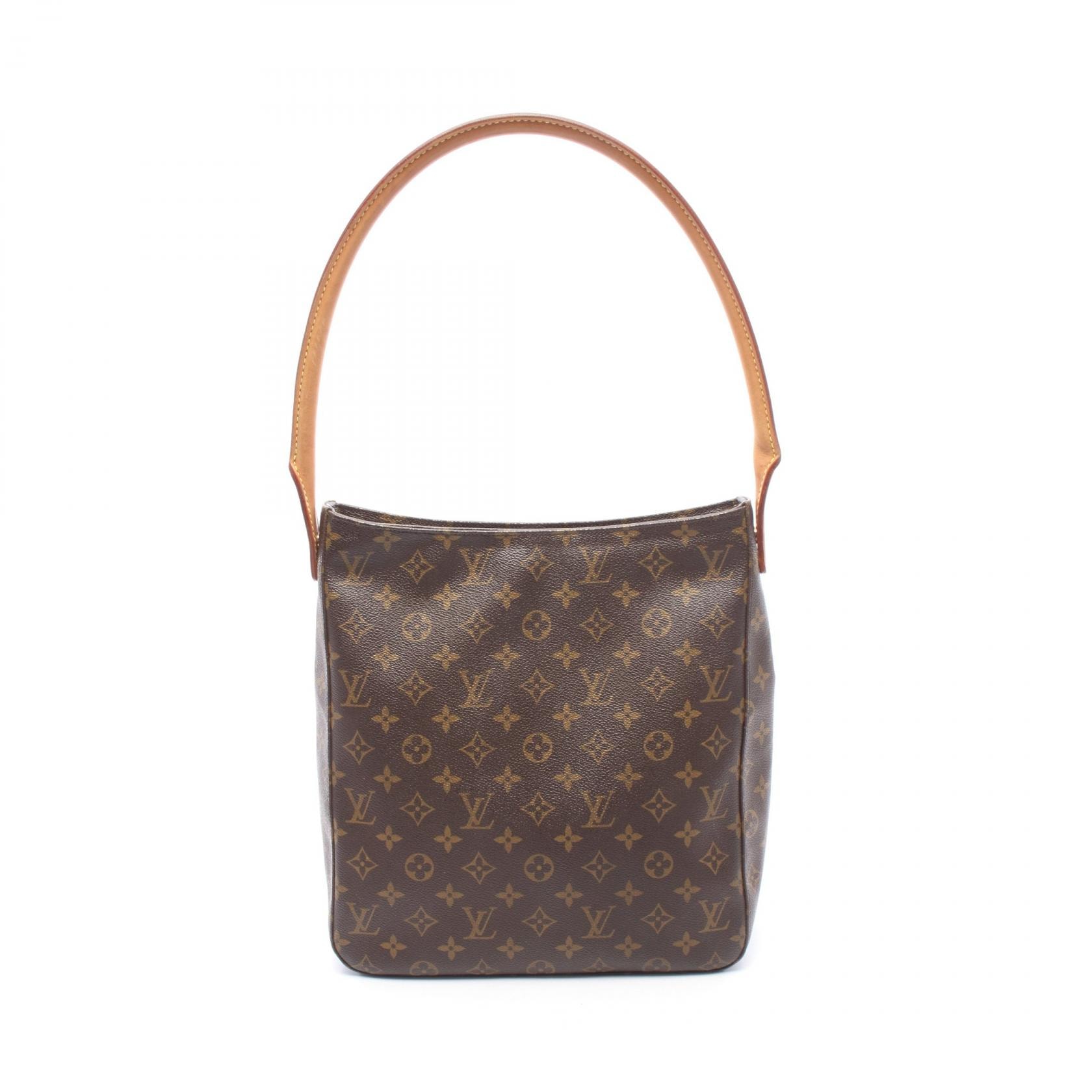 ルイ・ヴィトン LOUIS VUITTON ルーピングGM ショルダーバッグ バッグ PVCコーティングキャンバス レザー モノグラム レディース ブラウン系 M51145 【中古】