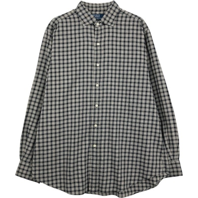 古着 ラルフローレン Ralph Lauren POLO by Ralph Lauren ESTATE SPORTワイドカラー 長袖 チェックシャツ メンズL相当/eaa661310