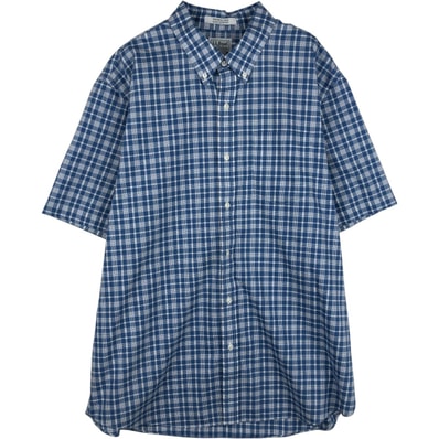 古着 エルエルビーン L.L.Bean 半袖 ボタンダウン チェックシャツ メンズXL相当/eaa641403